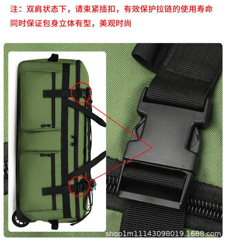 COLENARA Bolso de mano multifuncional Tela Oxford Gran capacidad Bolsa de viaje para hombre Bolsa de almacenamiento plegable con ruedas Bolsa de equipaje