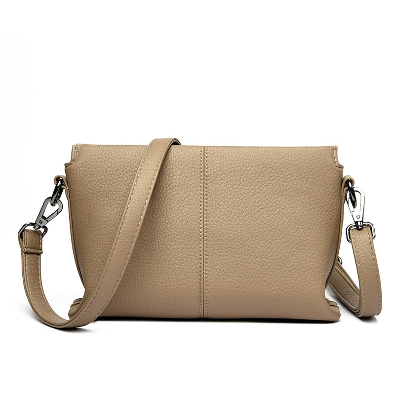 Western Style Soft Leather Women's Crossbody Bag | Fashion Small Square Shoulder Bag (Commuting & Casual Handbag) Luxegan
