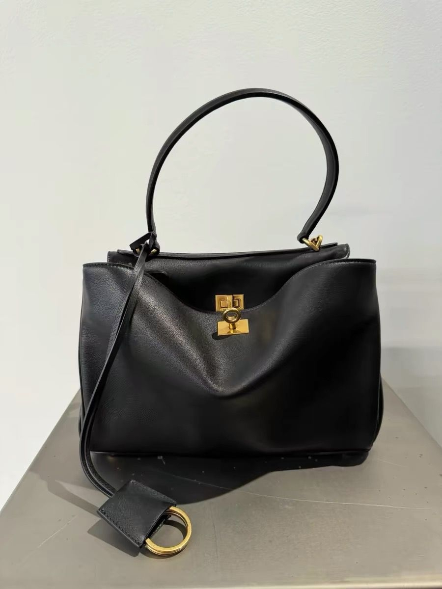 New Arrival B Home Rodeobag Large Capacity Kelly Tote | Genuine Cowhide Leather Soft Shoulder Messenger Bag with Lock Luxegan