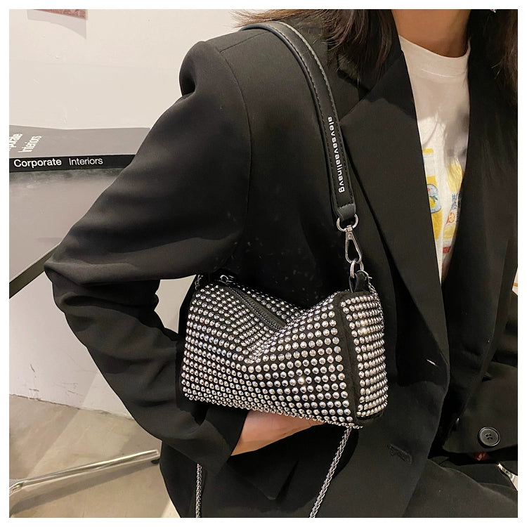 Fancy Rhinestone Bag | New Arrival Tide Fashion Underarm Bag & Full Diamond Crystal Handbag (Female Summer Crossbody) Luxegan