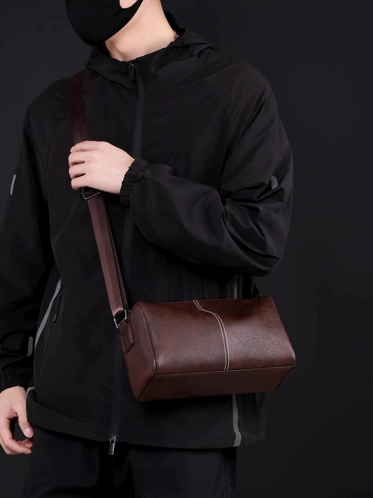 Men's Small High-Grade Casual Messenger Bag | PU Leather Shoulder Bag (New Commuter All-Matching Crossbody) Luxegan