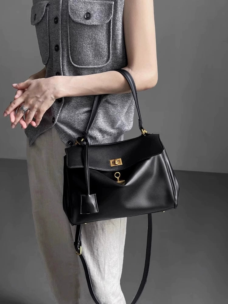 Super Fiber Tote Bag | Soft Large Horizontal Square Shoulder Bag Luxegan