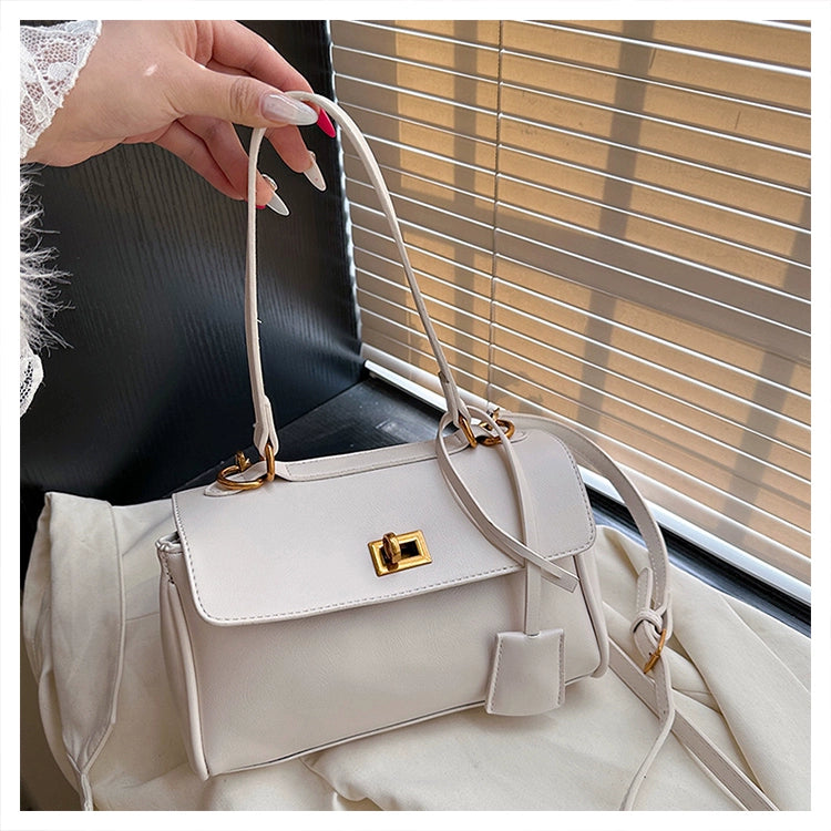 PU Shoulder Underarm Bag | Soft Contrast Color Messenger Bag Luxegan