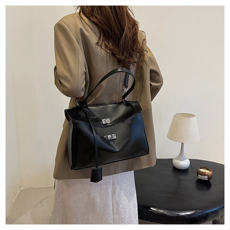 PU Fashion Satchel | Soft Horizontal Square Crossbody Tote Luxegan