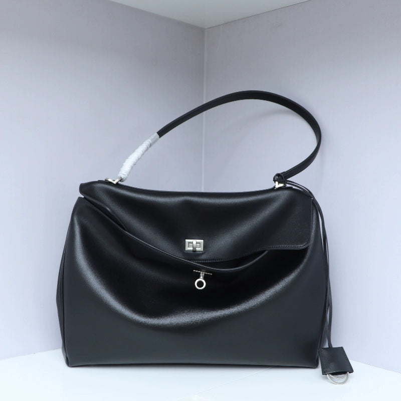 New Arrival B Home Rodeobag Large Capacity Kelly Tote | Genuine Cowhide Leather Soft Shoulder Messenger Bag with Lock Luxegan