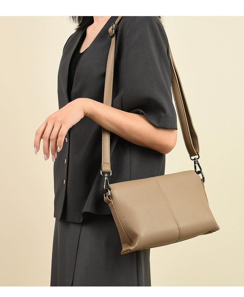 Western Style Soft Leather Women's Crossbody Bag | Fashion Small Square Shoulder Bag (Commuting & Casual Handbag) Luxegan