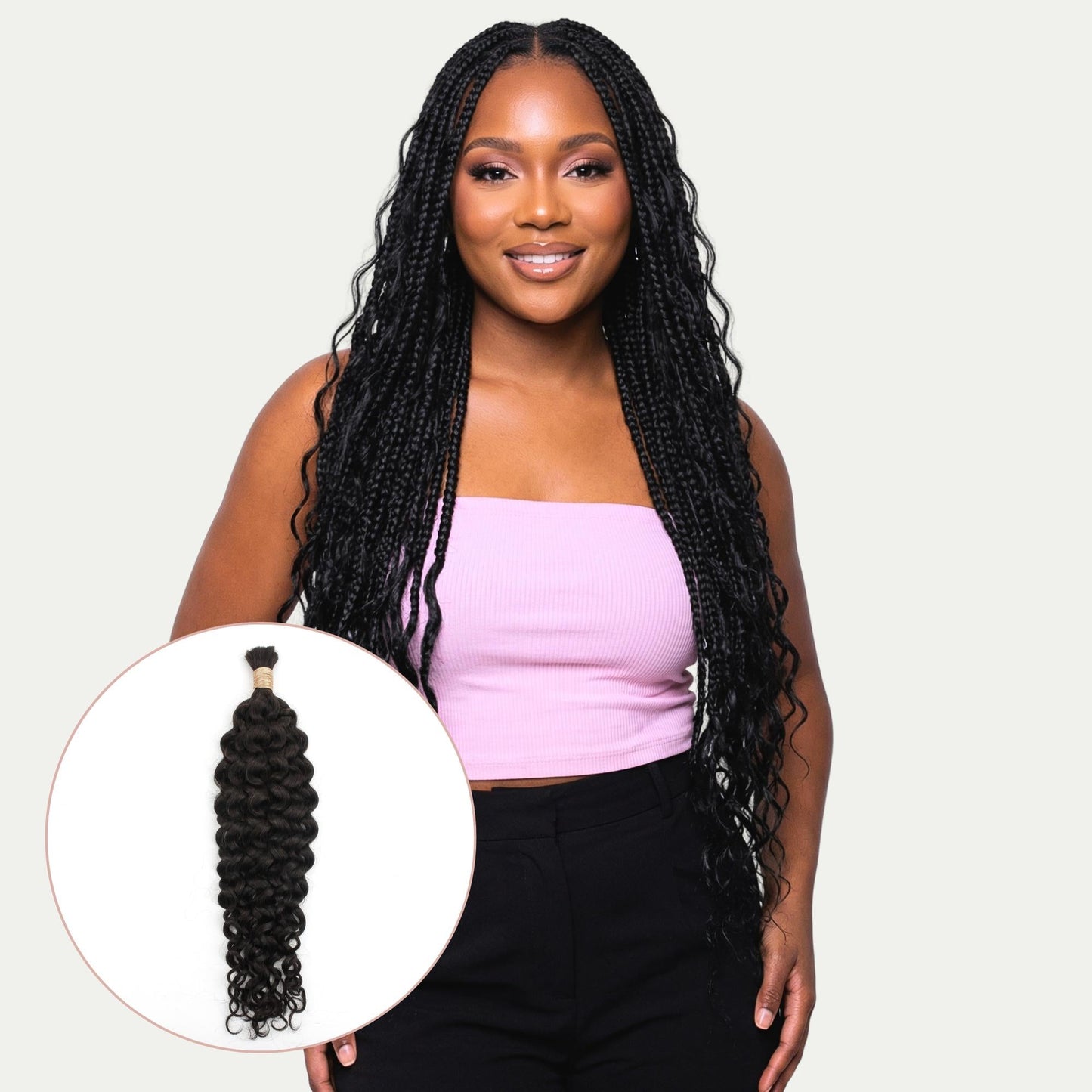 Ocean Wave Bulk 100% Human Braiding Hair Luxegan
