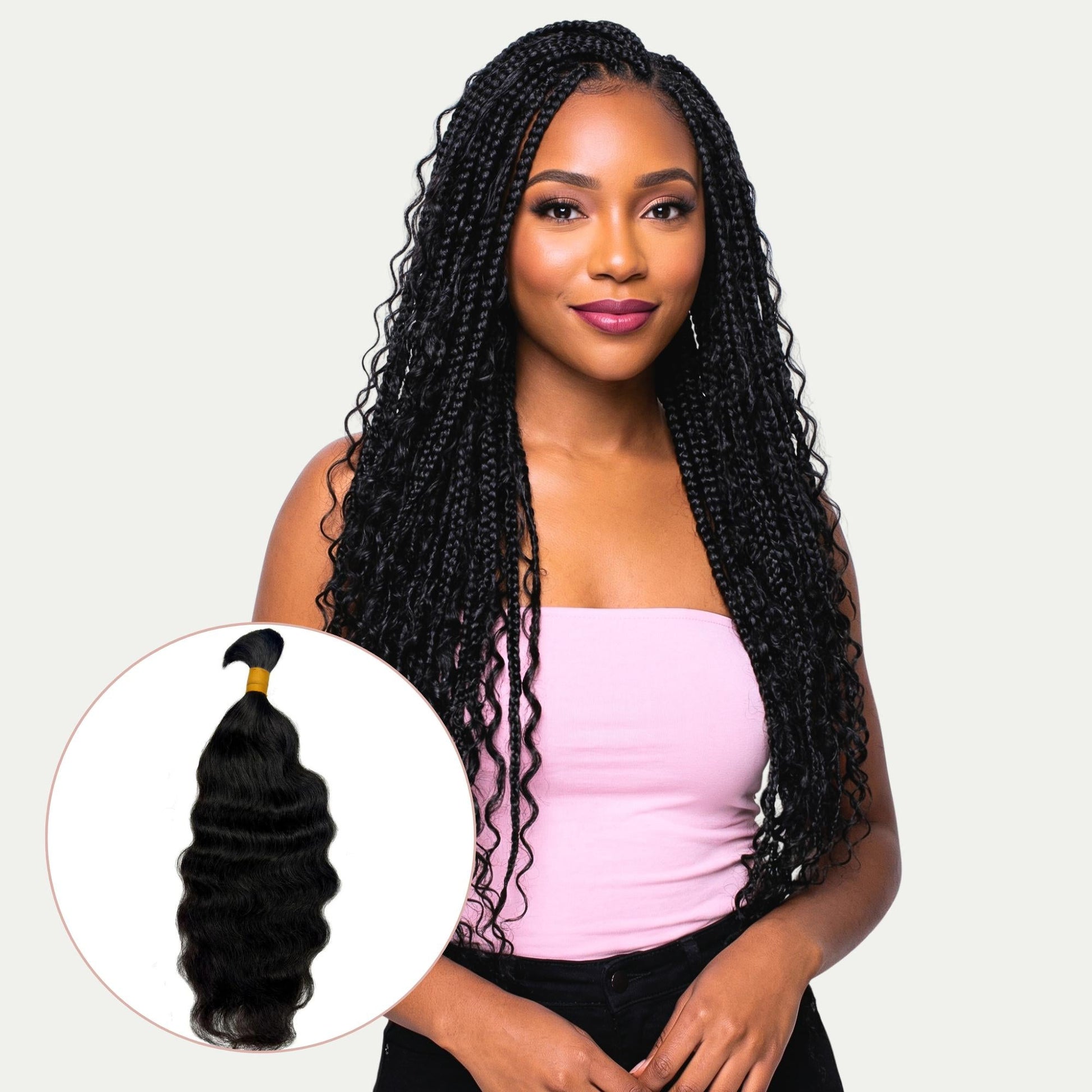 Raw Indian Curly Bulk 100% Human Braiding Hair Luxegan