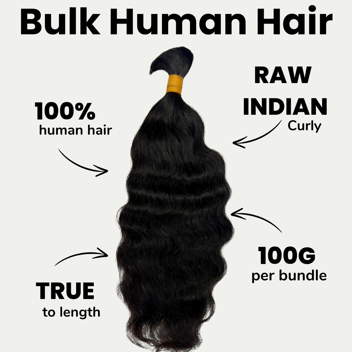 Raw Indian Curly Bulk 100% Human Braiding Hair Luxegan