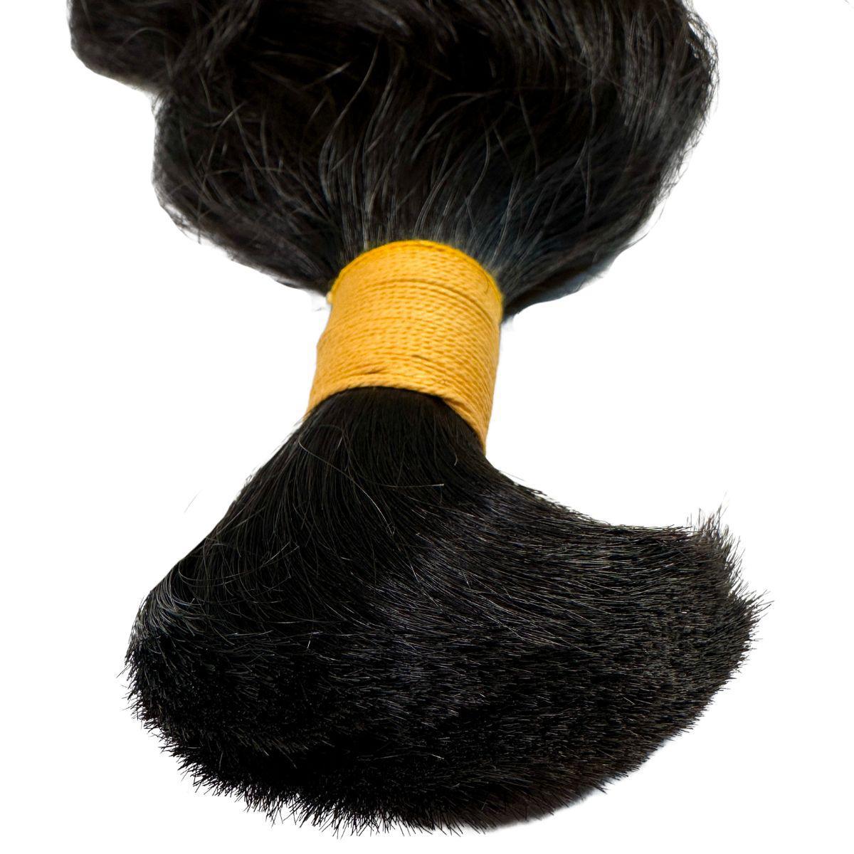 Raw Indian Curly Bulk 100% Human Braiding Hair Luxegan