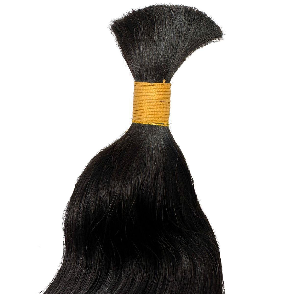 Raw Indian Wavy Bulk 100% Human Braiding Hair Luxegan