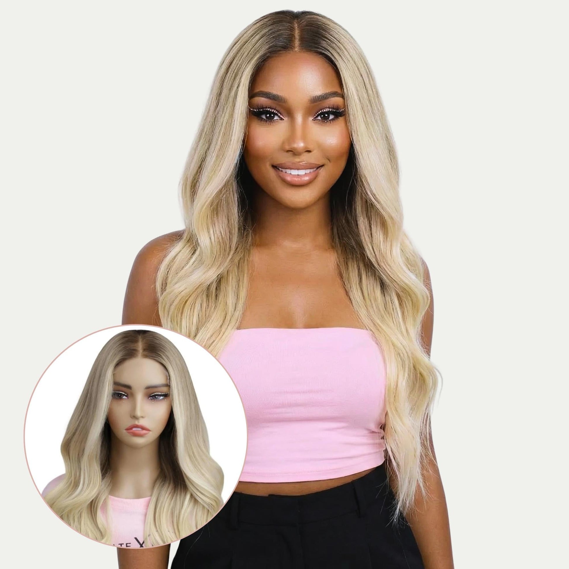 Ruby Glueless 5x5 HD Lace Professionally Colored 100% Human Hair Closure Wig Luxegan