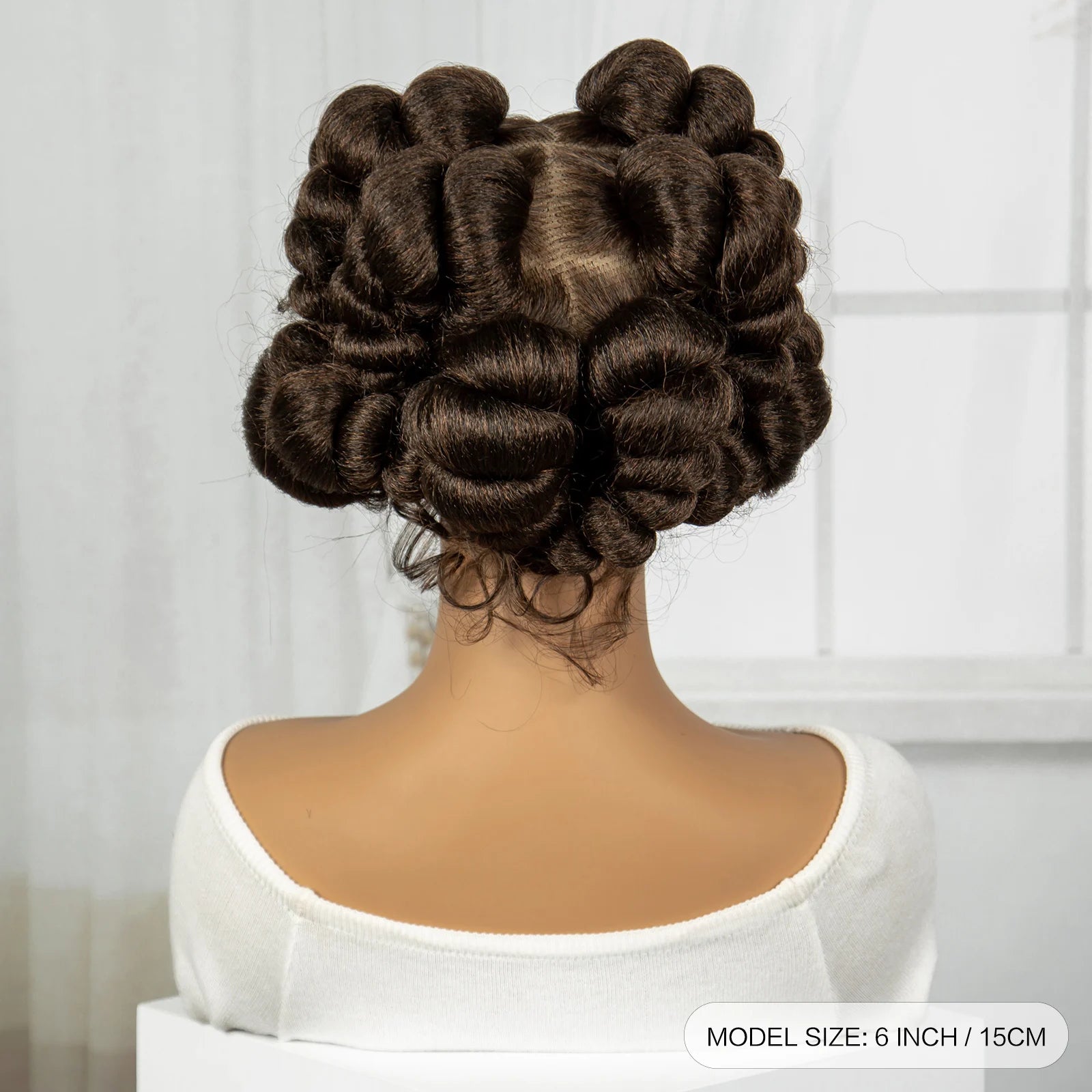 613 Blonde Short Bantu Knotless Braids Wig | Handmade Full Lace | Baby Hair Luxegan
