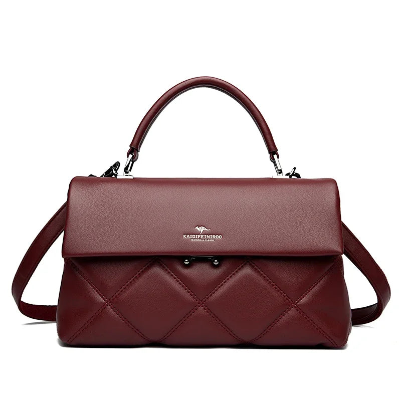 New Trend Korean Designer Luxury Handbag | Soft PU Leather Fashion Shoulder Bag & Versatile - view 6