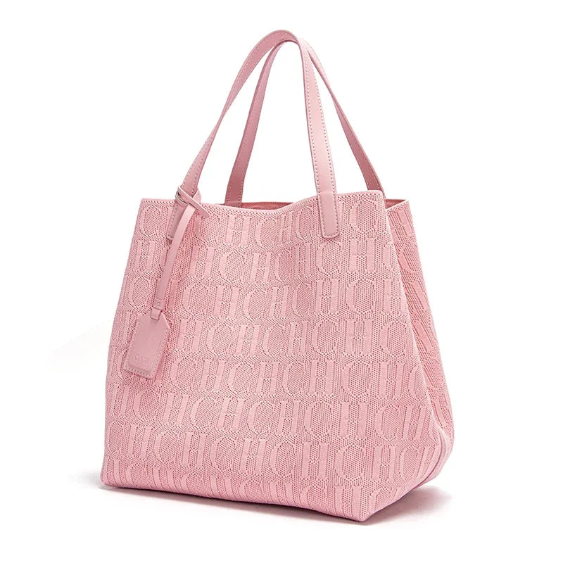 Ladies' Classic Shoulder Bag | Fashion Pure Color Handbag & Large Capacity Tote Luxegan