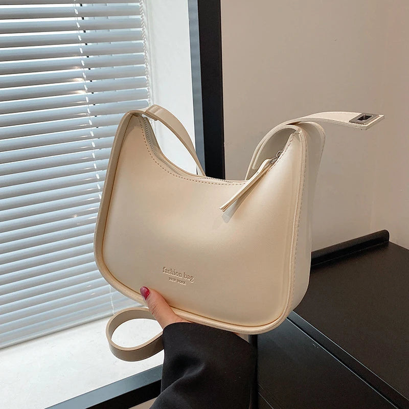 Small Belt Buckle Design Shoulder Bag for Women | New Fashion Trend Designer Crossbody Bag | Underarm Bag Handbag (Brown) Luxegan