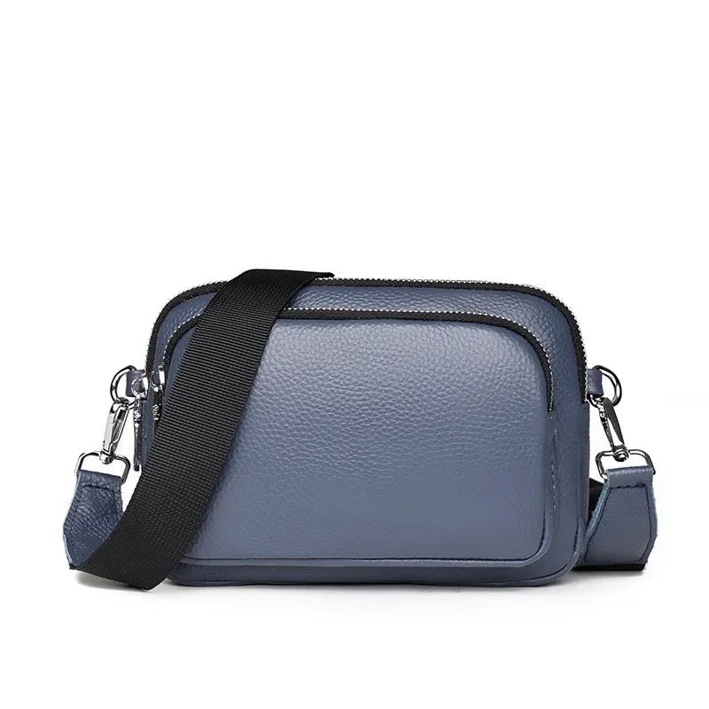 100% Genuine Leather Handbag | Soft Rectangle Crossbody Purse Luxegan