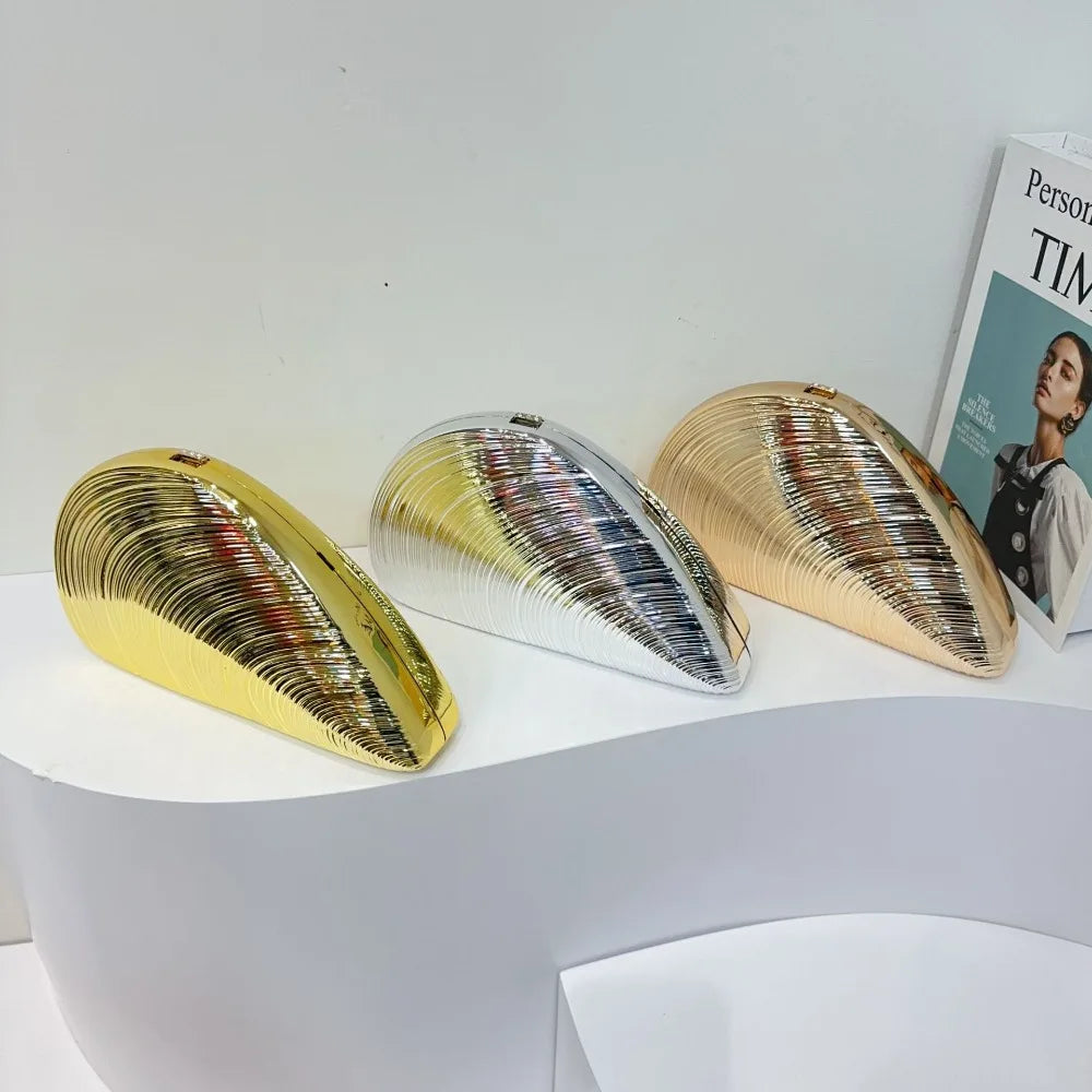 Acrylic Solid Clutch | Hard European/American Heavy-Duty Metal Shell Handbag Luxegan