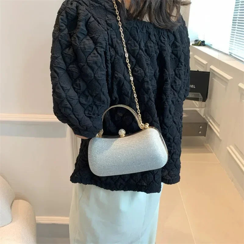 Luxury Shiny Rhinestone Chain Evening Bag | Perfect for Formal Events Luxegan