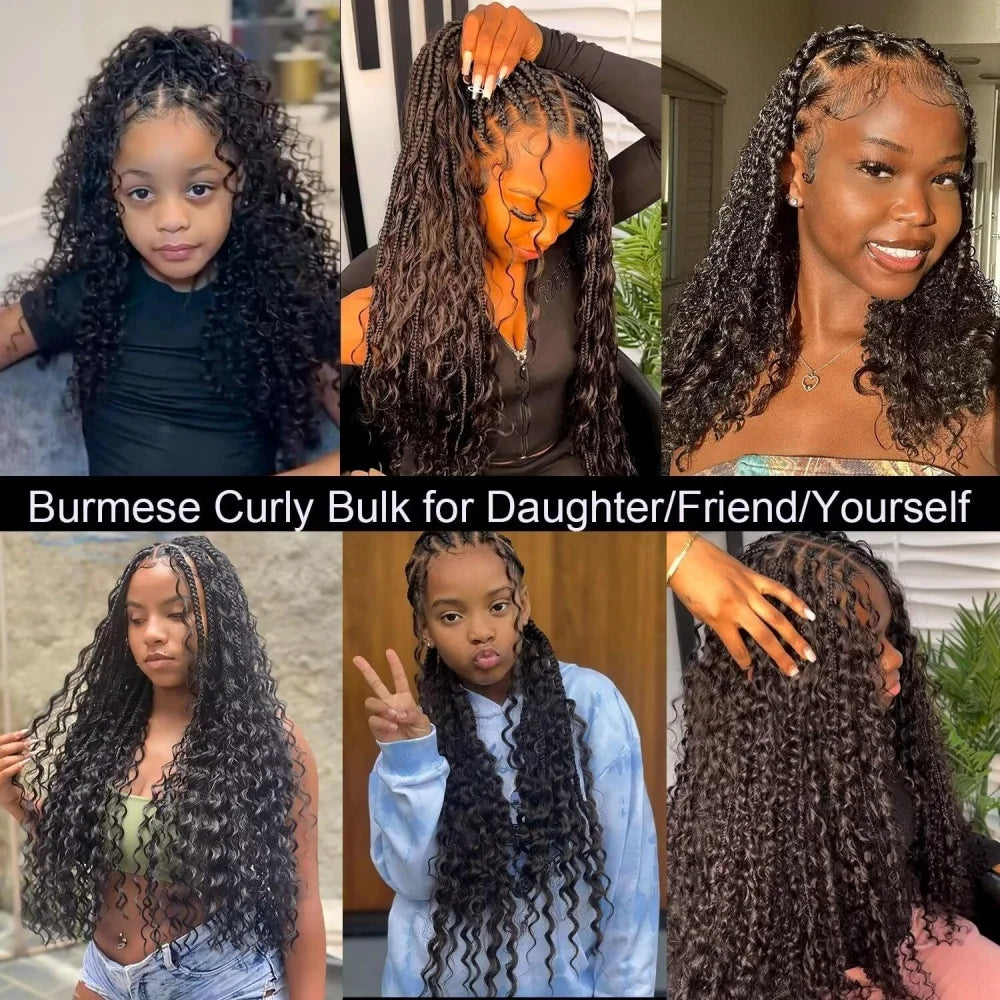 Curly Braiding Hair Extensions | No-Weft Boho Braid Hair Luxegan