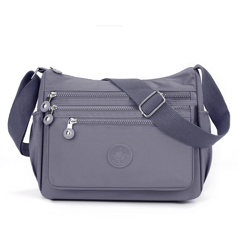 Nylon Multi-Pocket Shoulder Bag | Waterproof Casual Messenger Bag Luxegan