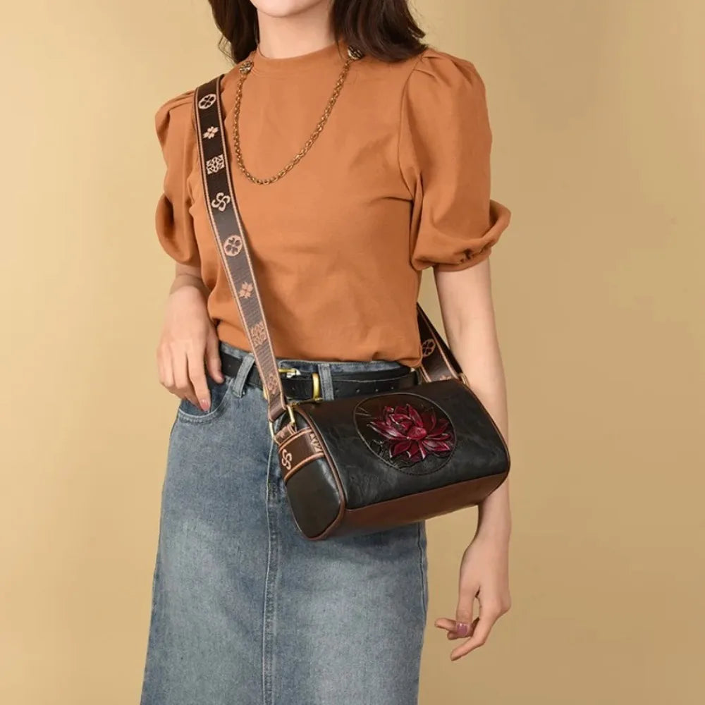 High-Quality Casual Women's Handbag | Print Solid Color Crossbody Bag & Soft Leather Shoulder Bag Luxegan