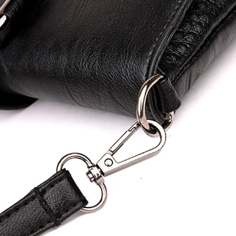 Soft Crocodile/Snake Print Saddle Crossbody | Simple Business Handbag Luxegan