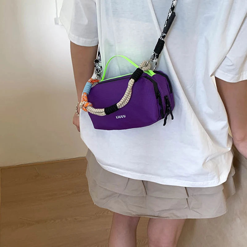 Large Capacity Sports Messenger Bag | Trendy Rope Tote & Shoulder Bag Luxegan
