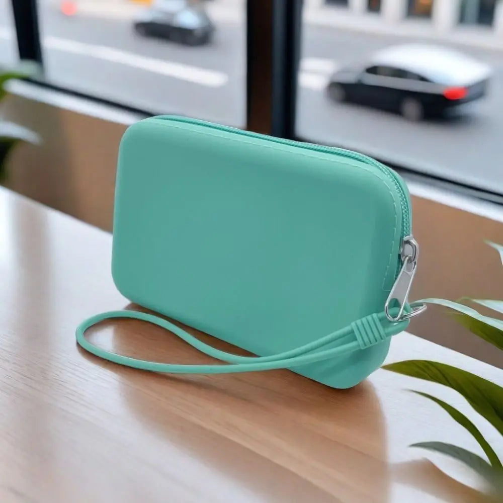 Silicone Solid Coin Purse | Zipper Waterproof Small Item Bag Luxegan