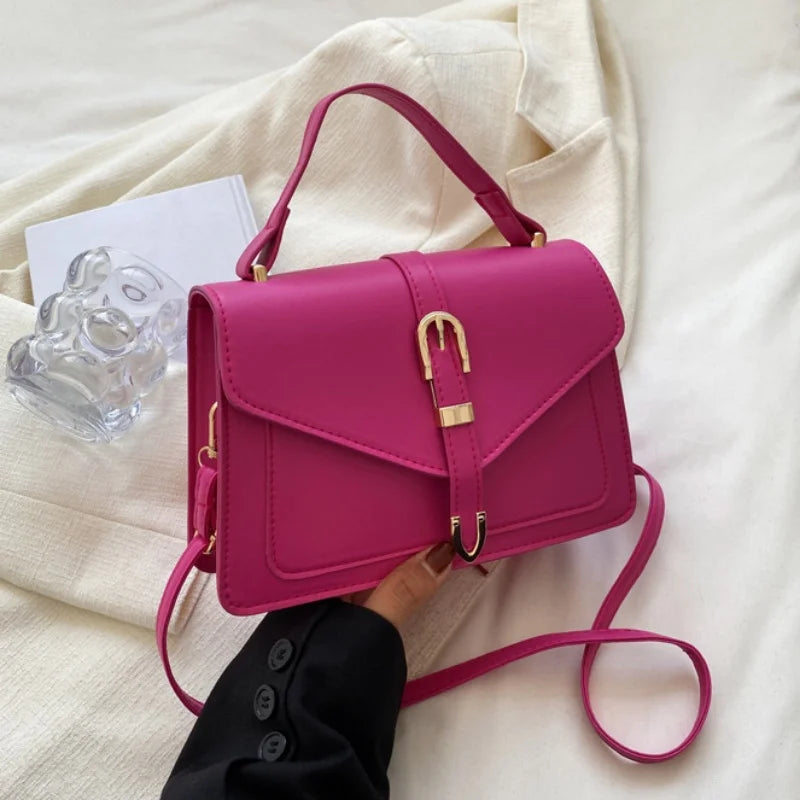 Fashionable Minimalist Crossbody Bag | Top Handle & Flap Purse Luxegan