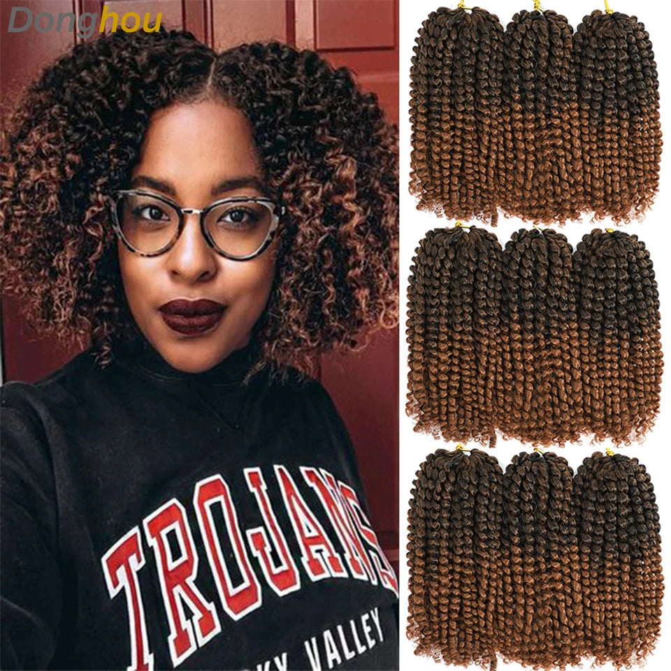 Marlybob Jerry Curl Crochet Hair | 8–12 Inch Curly Braids