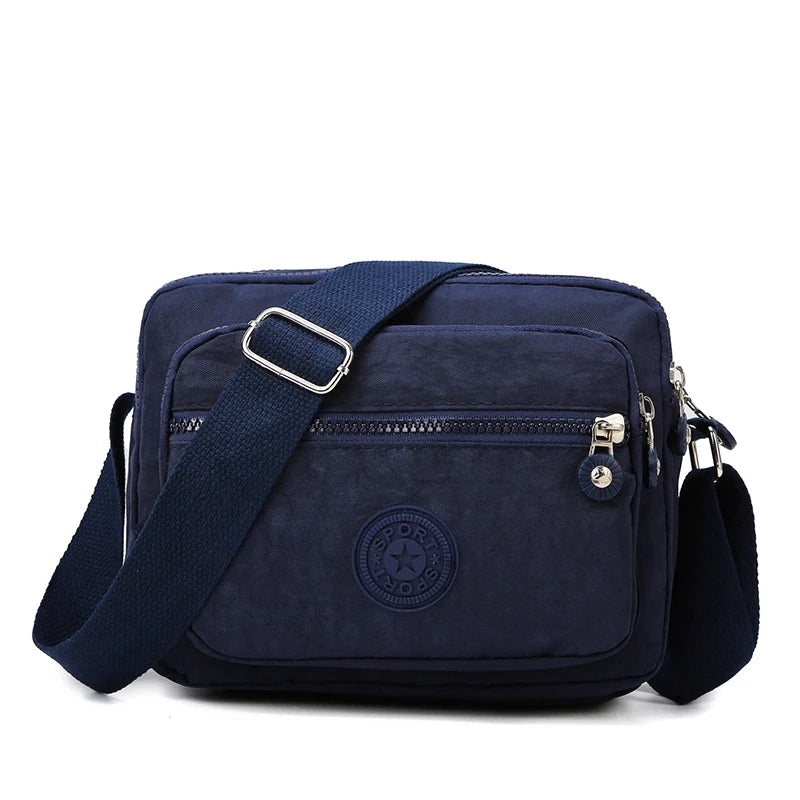 Multifunctional Nylon Shoulder Bag | Casual Fold-Over Crossbody for Work & Daily Life Luxegan