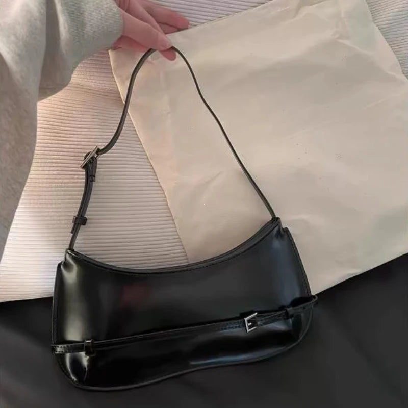 French Niche Design Underarm Bag | Soft Solid Shoulder Handbag Luxegan