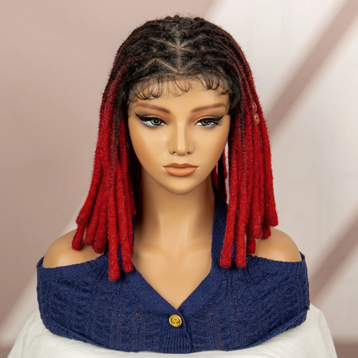 14 Inch Twisted Dreadlock Box Braided Wig | Full Lace | Baby Hair