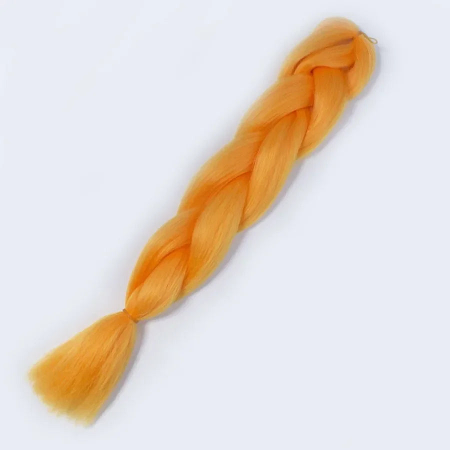 Synthetic Jumbo Braid Kanekalon Braiding Hair 24in | Ombre & Solid Colors | 100g
