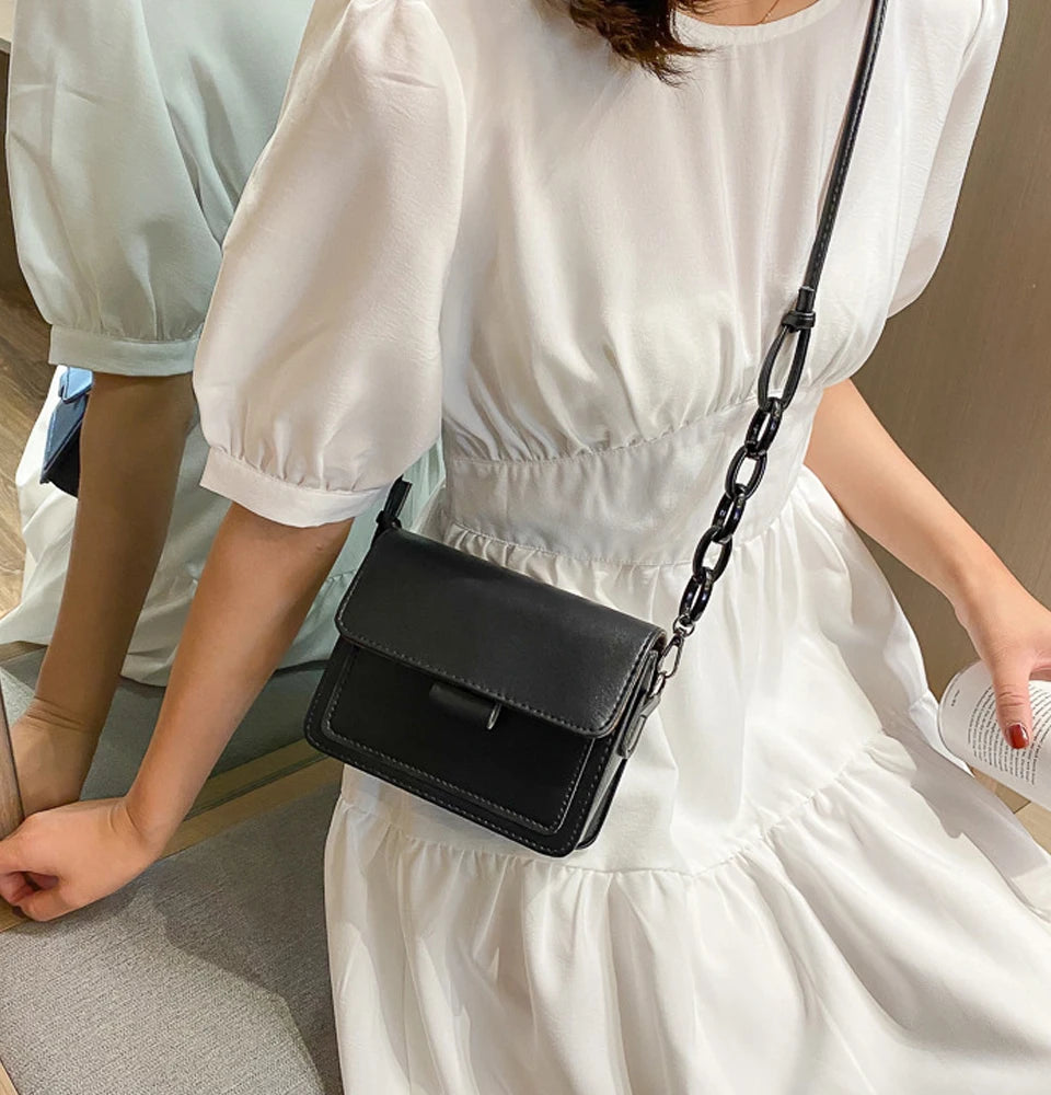 Fashion Brand Women's Small Crossbody Bag | Lightweight PU Leather Messenger Bag (Flap Handbag Purse, Summer Travel Bag for Female) Luxegan