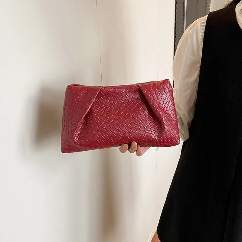 Bolso de mano multifuncional de moda para mujer, cartera de noche con patrón en relieve, gran capacidad, bolsillo para teléfono, monedero de lujo para mujer