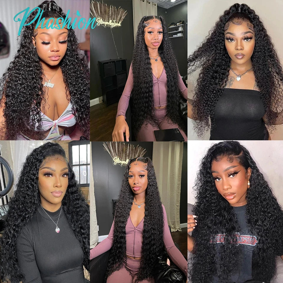 Phashion Deep Human Hair Bundles 1/3 Pcs/Lot 30 32 Inch 100% Remy Hair Extensions For Black Women Brazilian Weave Natural Color