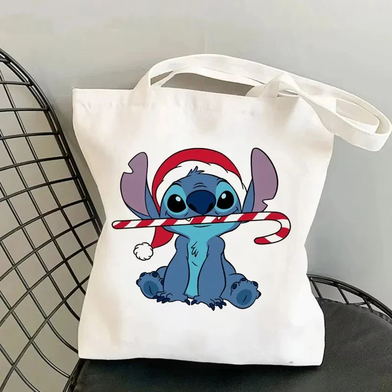 Disney Lilo & Stitch Cartoon Canvas Bag | Unisex Large Capacity Student Backpack & Shoulder Tote | Casual Shopping Totes Luxegan