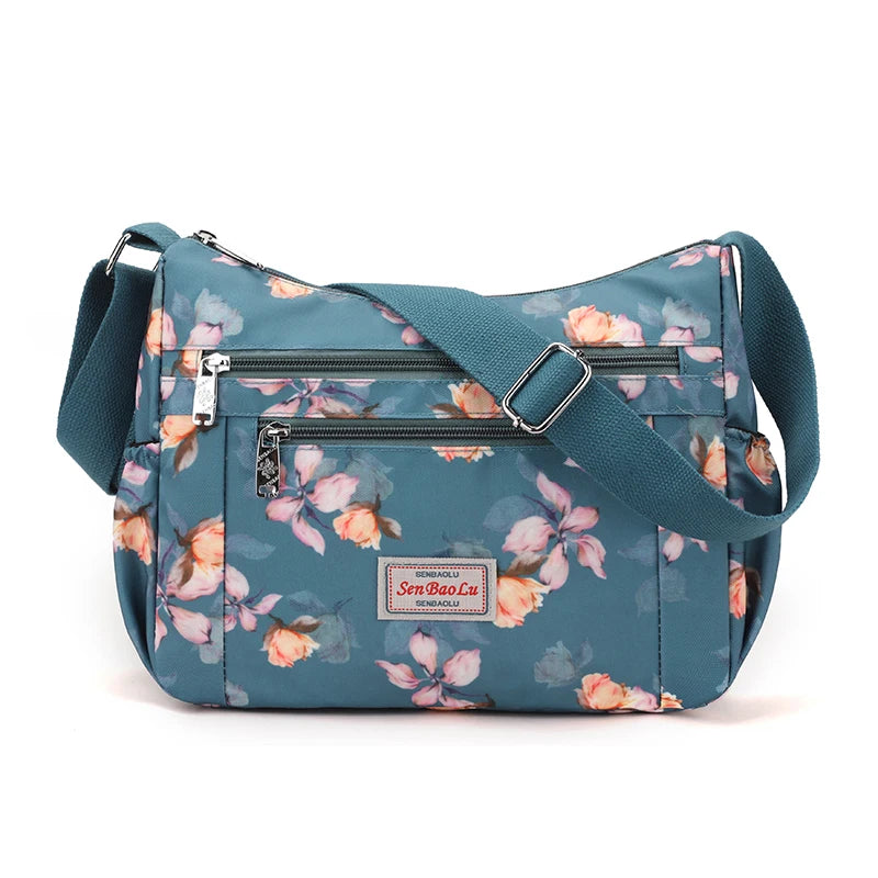 Fashion Floral Pattern Female Shoulder Bag | Pretty Style Girls Shopping Bag | Durable Fabric Women Crossbody Bag (SAC) Luxegan