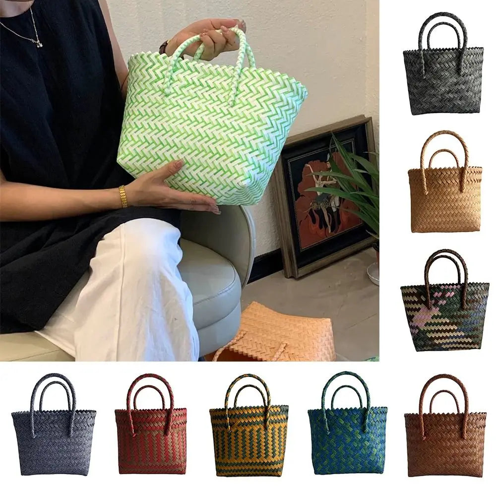 Handmade Woven Beach Basket | Large Capacity Shoulder Bag Luxegan