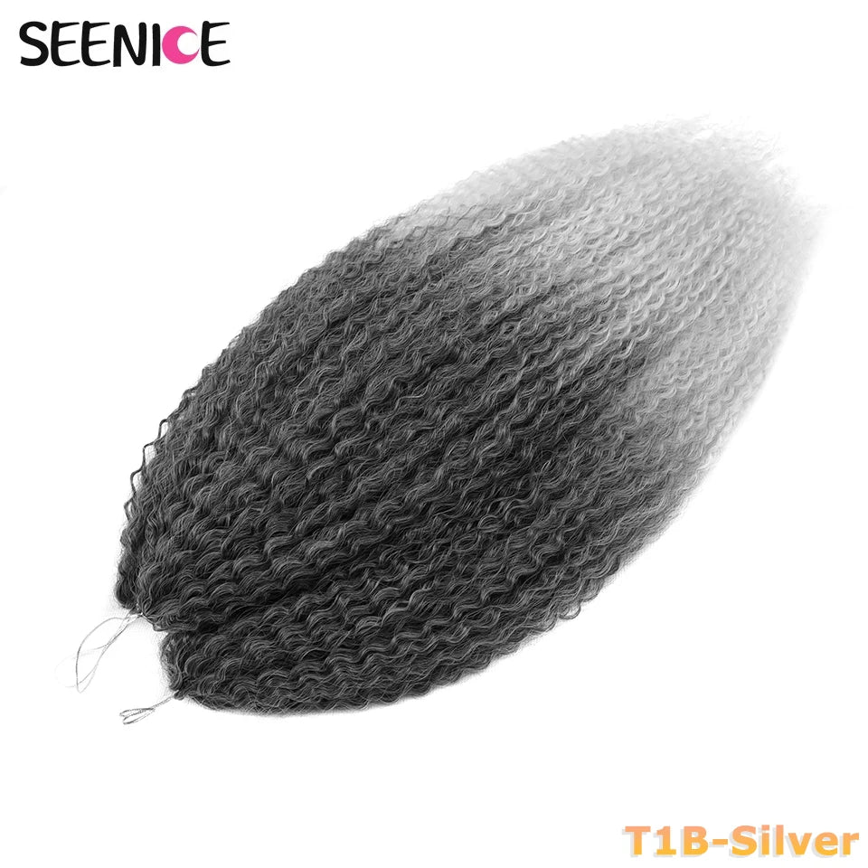 Afro Kinky Curly Crochet Braiding Hair Extensions – Ombre Synthetic Braids for Women | 20 & 28 - view 15