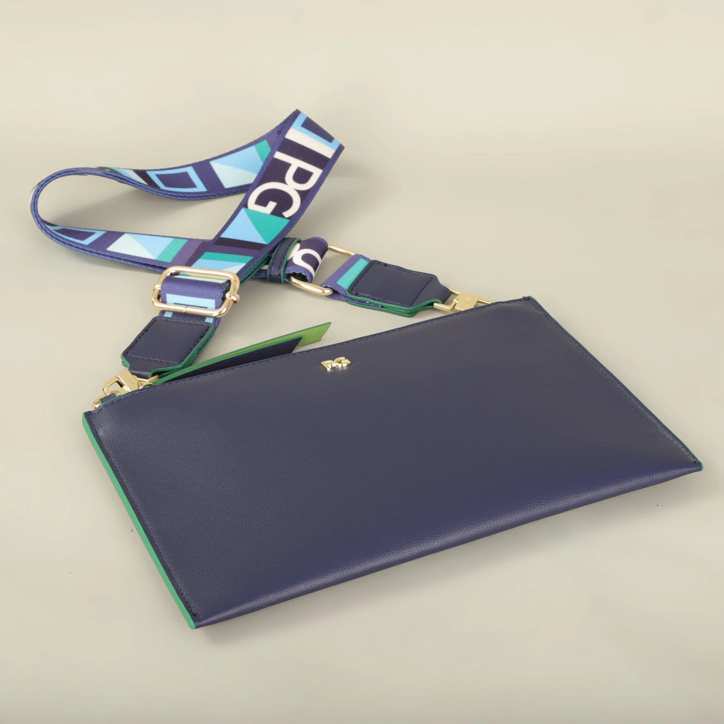 Soft PVC Clutch/Messenger Bag | Unisex Letter Appliqué Envelope Bag Luxegan