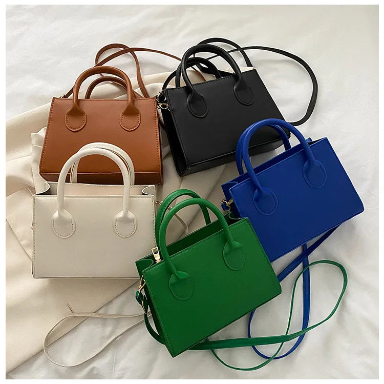Elegant Black Handbag with Dual Handles | Chic Crossbody Bag & Retro Stylish Tote (Small Bag for Women & Girls) Luxegan