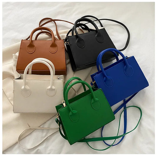 Elegant Black Handbag with Dual Handles | Chic Crossbody Bag & Retro Stylish Tote (Small Bag for Women & Girls) Luxegan