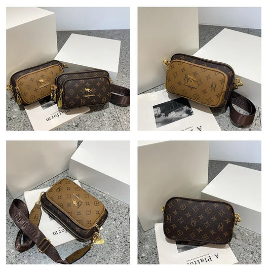 Luxury Women’s Designer Backpack & Convertible Tote | Premium Microfiber Leather Shoulder Bag | Versatile Travel Crossbody & Clutch Set for Women Luxegan