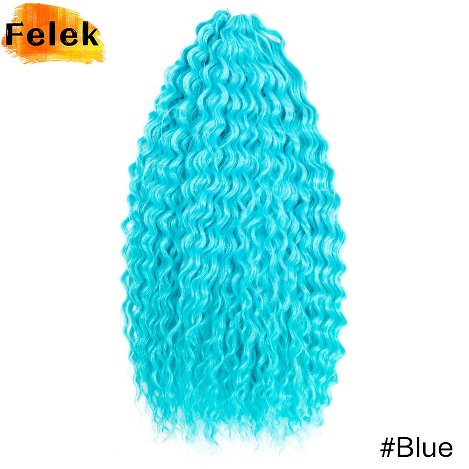 Ariel Curls Crochet Braiding Hair | Water Wave Synthetic Braid Extensions