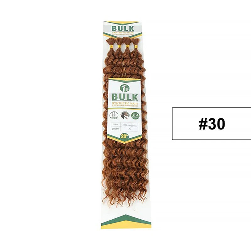 Deep Wave Boho Braids Synthetic Hair – Bulk Braiding Hair for Boho & Knotless Styles
