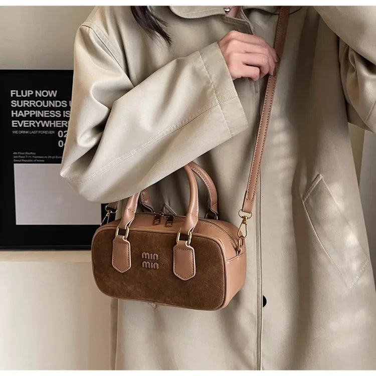 Matte Frosted Bowling Bag | Women's Luxury Crossbody & Handbag Luxegan