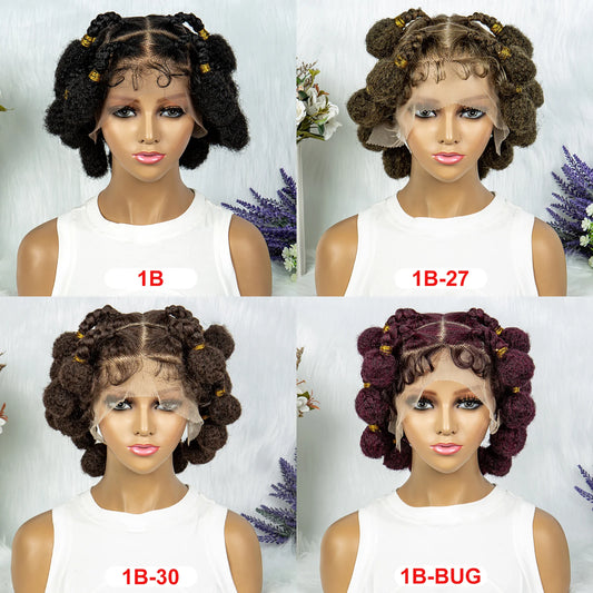 Bantu Knotless Box Braids Wig | Full Lace African Braiding Hair Luxegan